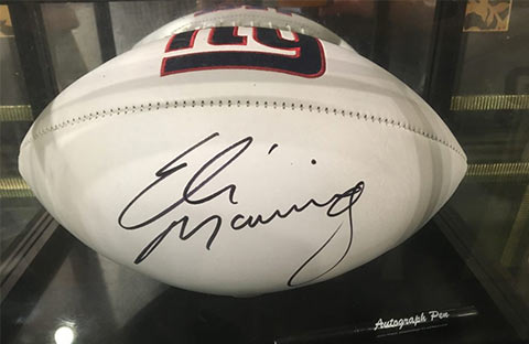 Eli Manning signed football donated by the NYGIants