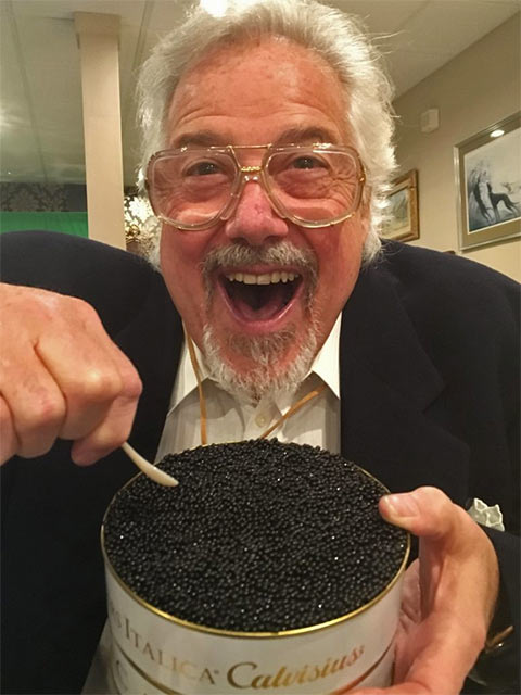 Joe Marino, Montclair NJ enjoys Calvisius Caviar