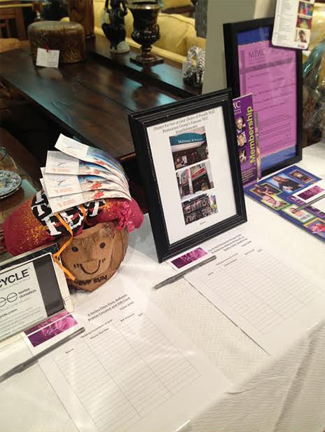 Many wonderful silent auction items generously donated by area businesses