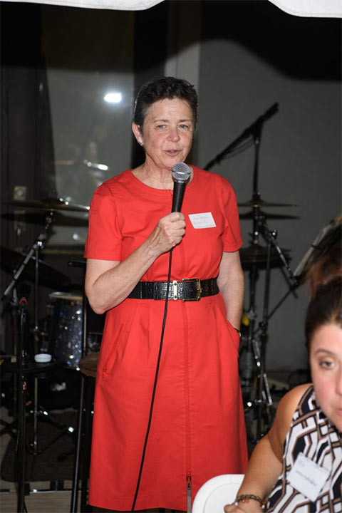 FAIRFIELD, NJ - SEPTEMBER 27: Jane Hanson, Partners for Women and Justice speaks at The Gloria Foundation's Taste of Italy 2017 on September 27, 2017 in Fairfield, New Jersey. (Photo by Dave Kotinsky/Getty Images for The Gloria Foundation)