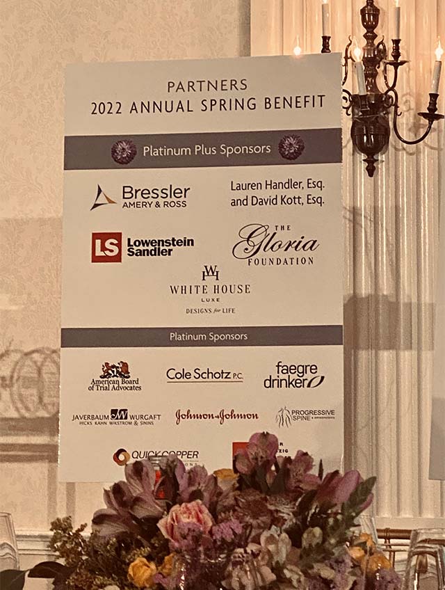 Partners Celebrate Hope Spring Benefit 2022 Sponsors